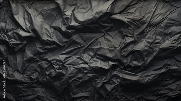 Obraz Crumpled Black Paper Texture
