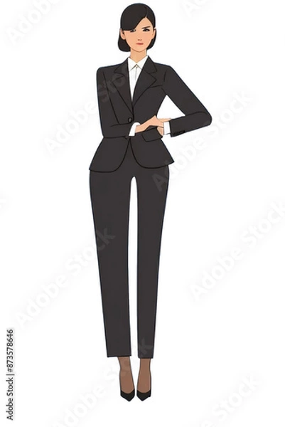 Obraz 苛立ちを見せるスーツの女性