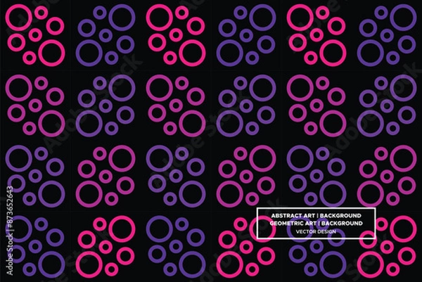 Fototapeta Multiple Size Circles Shapes and Designs Red and Purple Colors Geometric Pattern Abstract Pattern Seamless Pattern