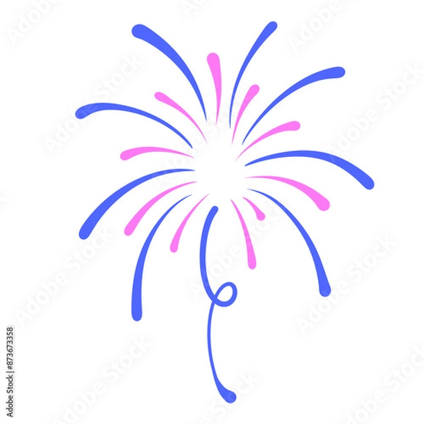 Obraz Dynamic Fireworks Elements