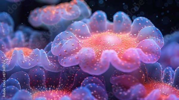 Fototapeta Enchanting coral reefs captured with a unique visual style