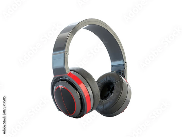 Fototapeta Headphone isolated on transparent background, PNG, clipping path   