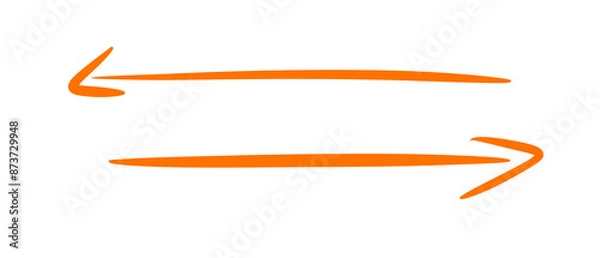 Fototapeta Symbol element two arrows pointing in different directions illustration
