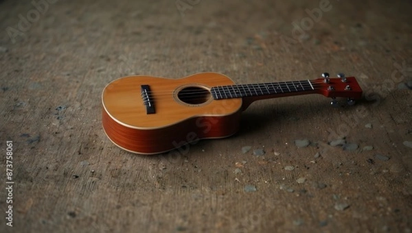 Fototapeta A haiku inspired by the gentle strumming of a ukulele ai_generated