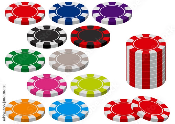 Obraz カジノチップのイラスト素材集