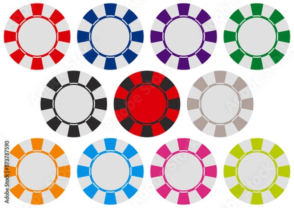Obraz カジノチップのイラスト素材集