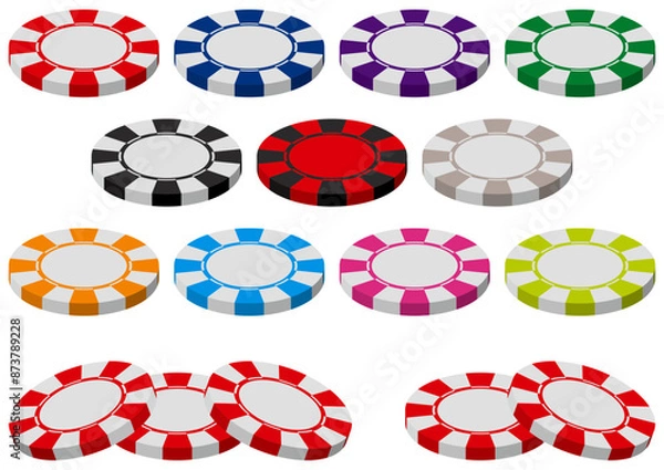 Fototapeta カジノチップのイラスト素材集