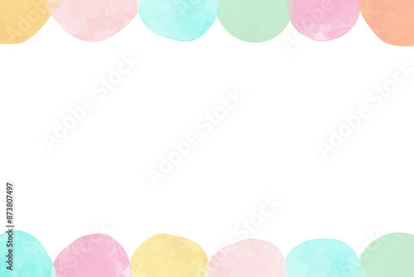 Obraz 水彩風テクスチャフレーム。デザインのアクセントに。春