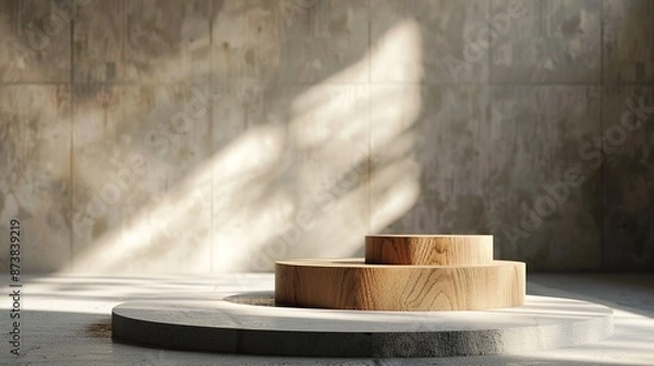 Obraz cylinder podium with aestetic background