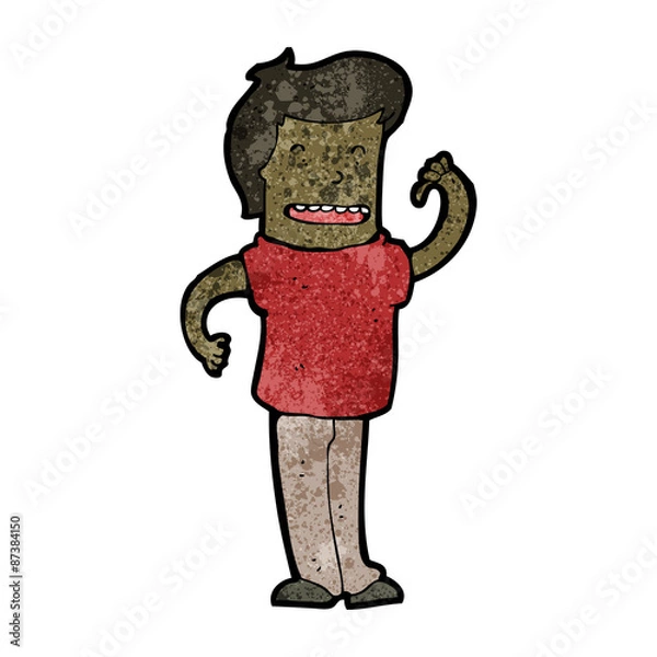 Fototapeta cartoon man pointing at self