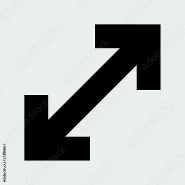 Fototapeta Resize symbol. Simple arrow icon. Easy editable vector design.