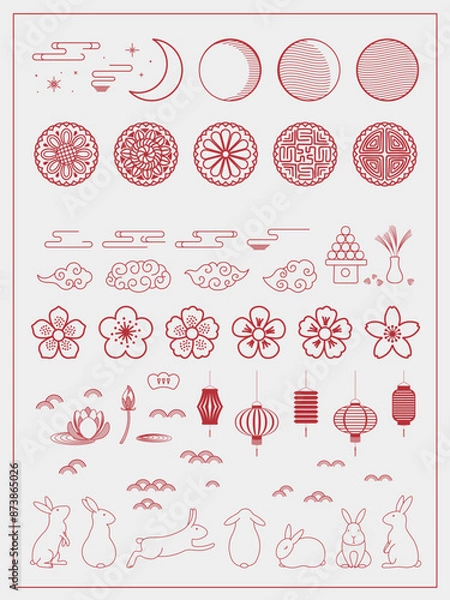 Obraz Mid-Autumn Festival Pattern