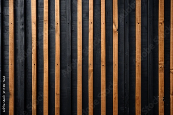 Obraz Black and light wood background, texture, 