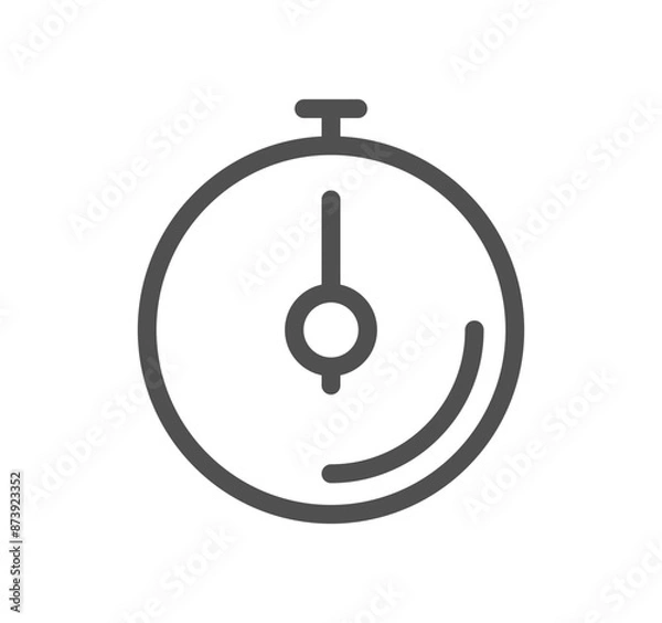 Obraz Timer and clock icon outline and linear vector.	
