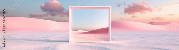 Fototapeta Abstract Fantastic Panoramic Background, 3D Render, Daroonwan