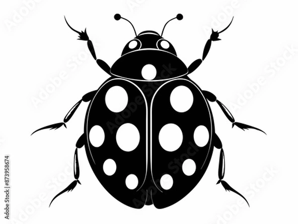 Fototapeta ladybug icon, ladybug silhouette vector illustration


