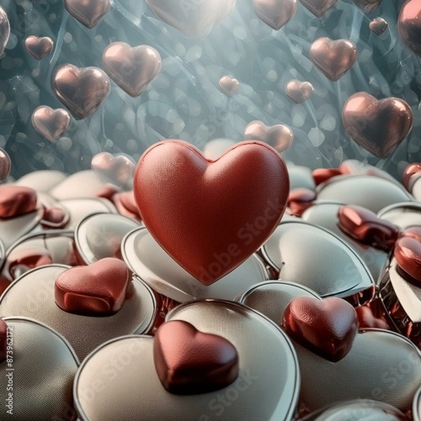 Obraz heart shaped balloons