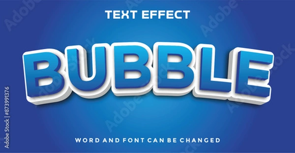 Fototapeta Bubble editable text effect