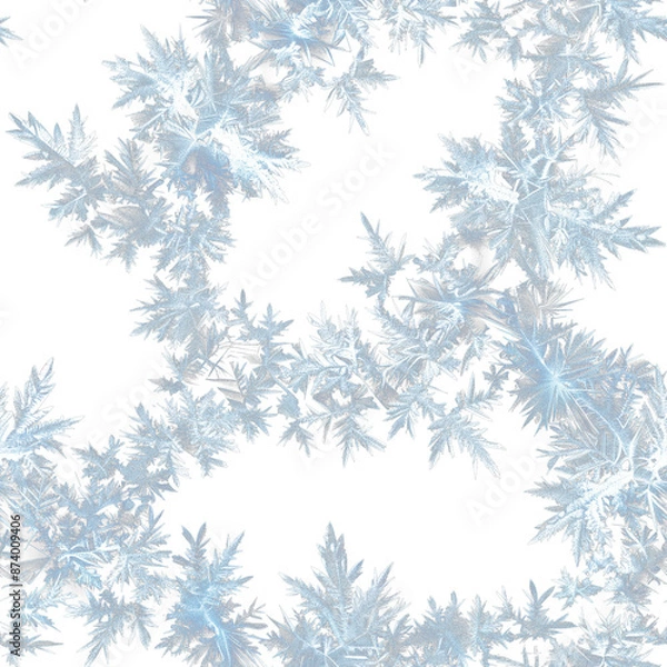 Fototapeta Frost pattern seamless texture on transparent background