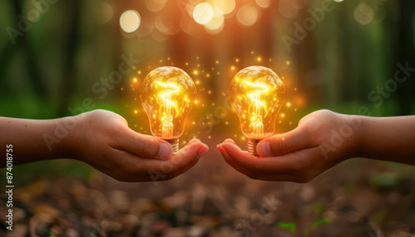Fototapeta Company Partners Merge Ideas in Engineering Fostering Innovation and Creative Synergy Through Collaboration See How Our Partnership Drives Growth and Delivers Exceptional Results in the Engineering