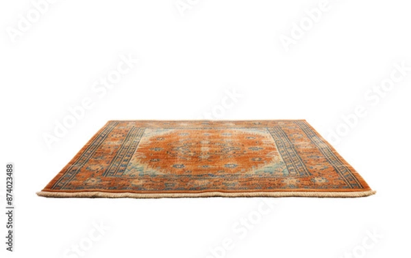 Obraz Bohemian throw rug with tribal patterns isolated on white background