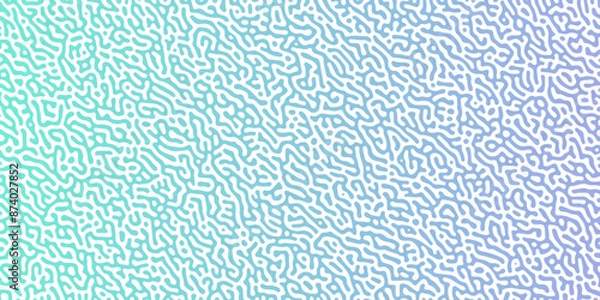 Obraz Abstract truing organic wallpaper Turing reaction diffusion monochrome seamless pattern with chaotic motion. Generative algorithm psychedelic background. Reaction-diffusion or truing pattern formation