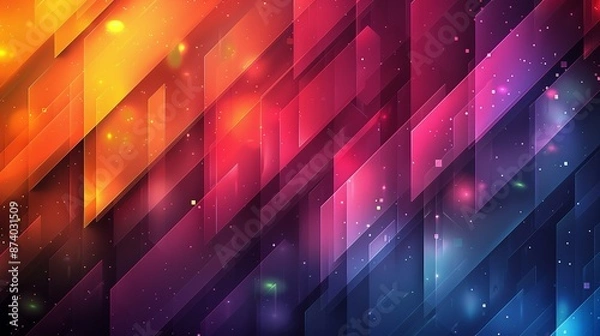 Fototapeta Design a dynamic pattern with intersecting lines and vibrant gradients, suitable for tech-inspired s and digital art. Illustration, Image, , Minimalism,