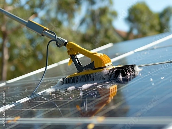 Obraz Comparing Solar Panel Cleaning Methods for Optimal Efficiency Maintenance