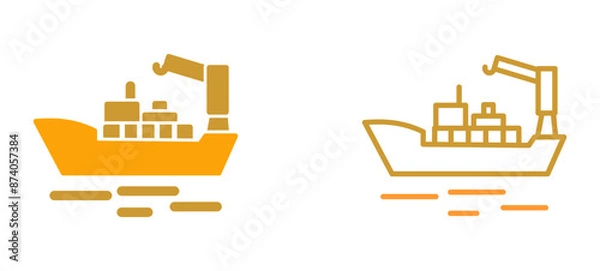 Obraz Cargo Ship II Vector Icon