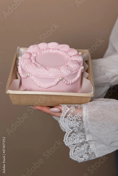 Obraz small bento cake pink