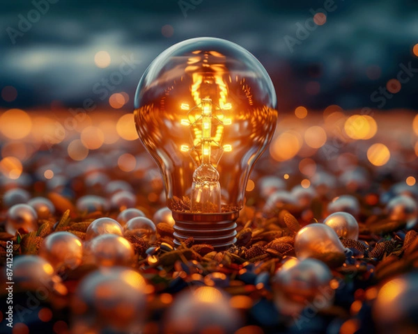 Fototapeta The Sage's Glowing Mind A Symbol of Wisdom, Inspiration, and Brilliance Illuminated by Knowledge, This Sage Embodies the Power of Clever Ideas and Motivation Discover the Path to Enlightenment and