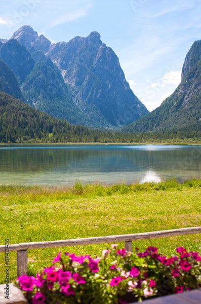 Fototapeta Lake Dobbiaco (Toblach, Sudtirol)