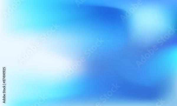 Fototapeta Blue gradient background. Abstract blurred holographic blue sky gradient creative backdrop. Abstract minimalist pastel colore gradation background. Vector illustration.