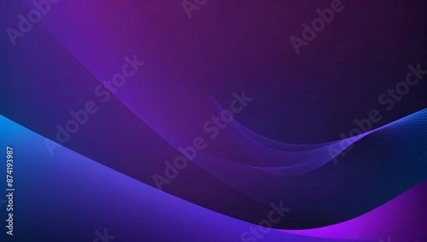 Fototapeta abstract blue background with lines purple digital art piece for desktop wallpaper
