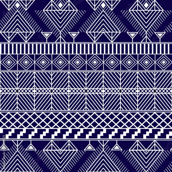 Fototapeta Ornament blue white