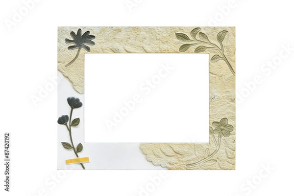 Fototapeta Flower print picture frame