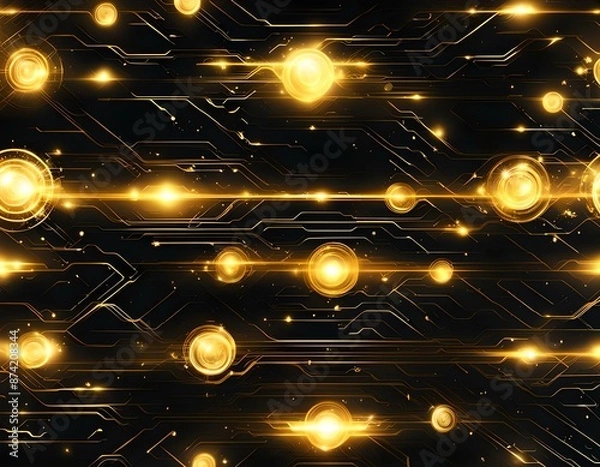 Obraz abstract futuristic background with glowing lines