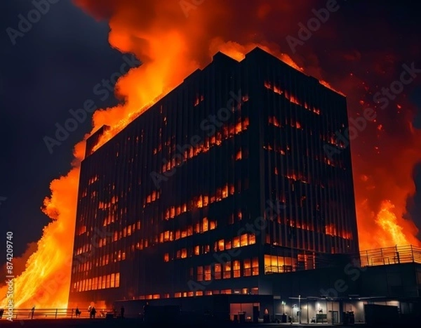 Obraz fire in the night