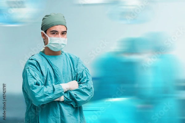 Obraz Surgeon at operating room in the hospital,looking at camera