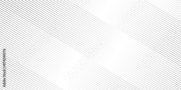 Obraz Abstract vector high tech parallel wave line elegant white striped diagonal line technology concept web texture. Vector gradient gray line abstract pattern Transparent monochrome striped minimal tech.