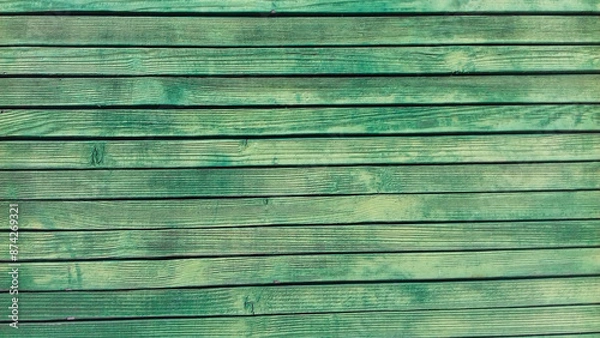 Obraz Wooden painted green background