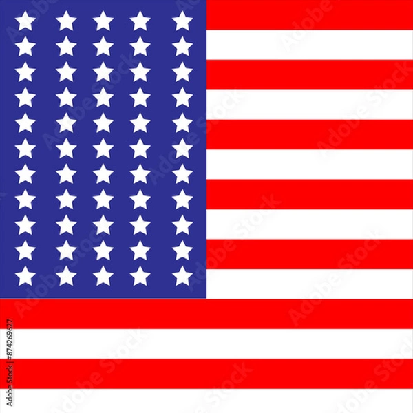 Obraz beautiful vector American flag