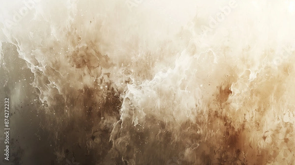 Fototapeta Abstract Brown & Beige Watercolor with Soft Gradient