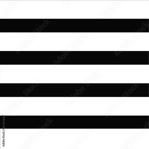 Fototapeta Striped seamless pattern with horizontal line. Black and white fashion graphics design. Strict graphic background. Retro style. Template for wallpaper, wrapping, textile, fabric. Vector Illustration.