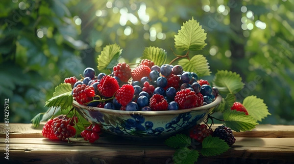 Fototapeta currant in a basket