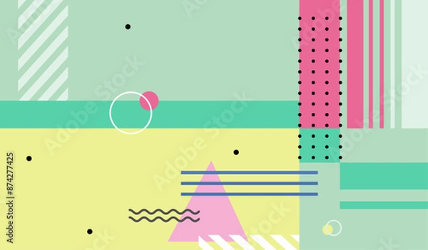 Obraz Abstract geometric background vector template