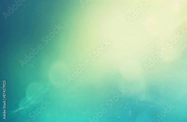 Obraz Soft gradient background with shades of blue and green, creating an elegant and modern design for product packaging or branding, suitable as a backdrop in digital marketing materials or graphic design