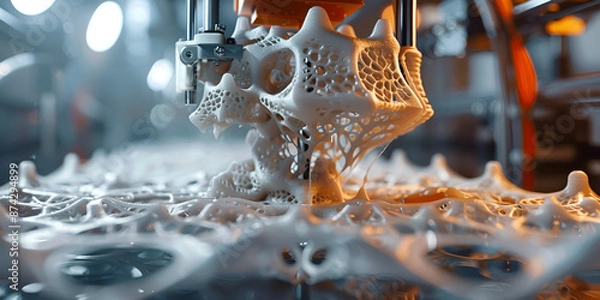 Obraz  Advanced 3D Printing Technology | Futuristic Manufacturing Process
