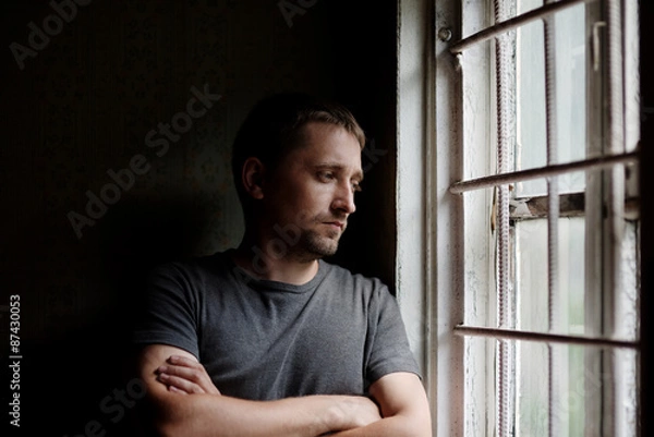 Fototapeta alone man..