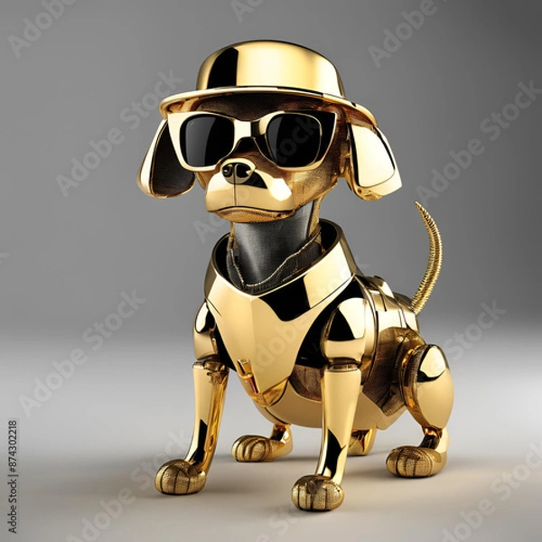 Fototapeta robot with sunglasses